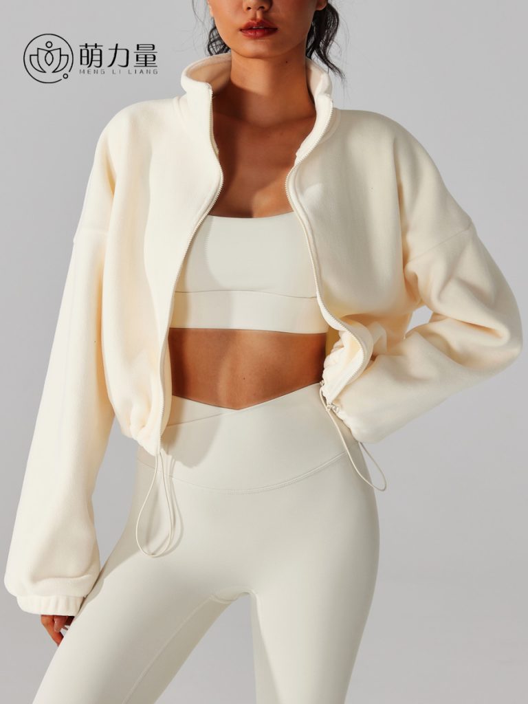 Women's Velvet Fleece Windproof Jacket With Drawstring
