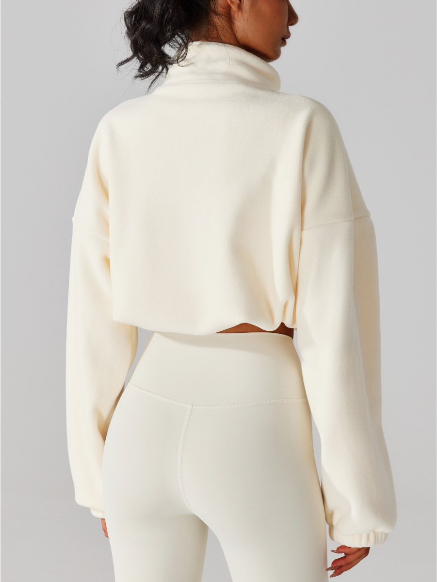 Women's Velvet Fleece Windproof Jacket With Drawstring